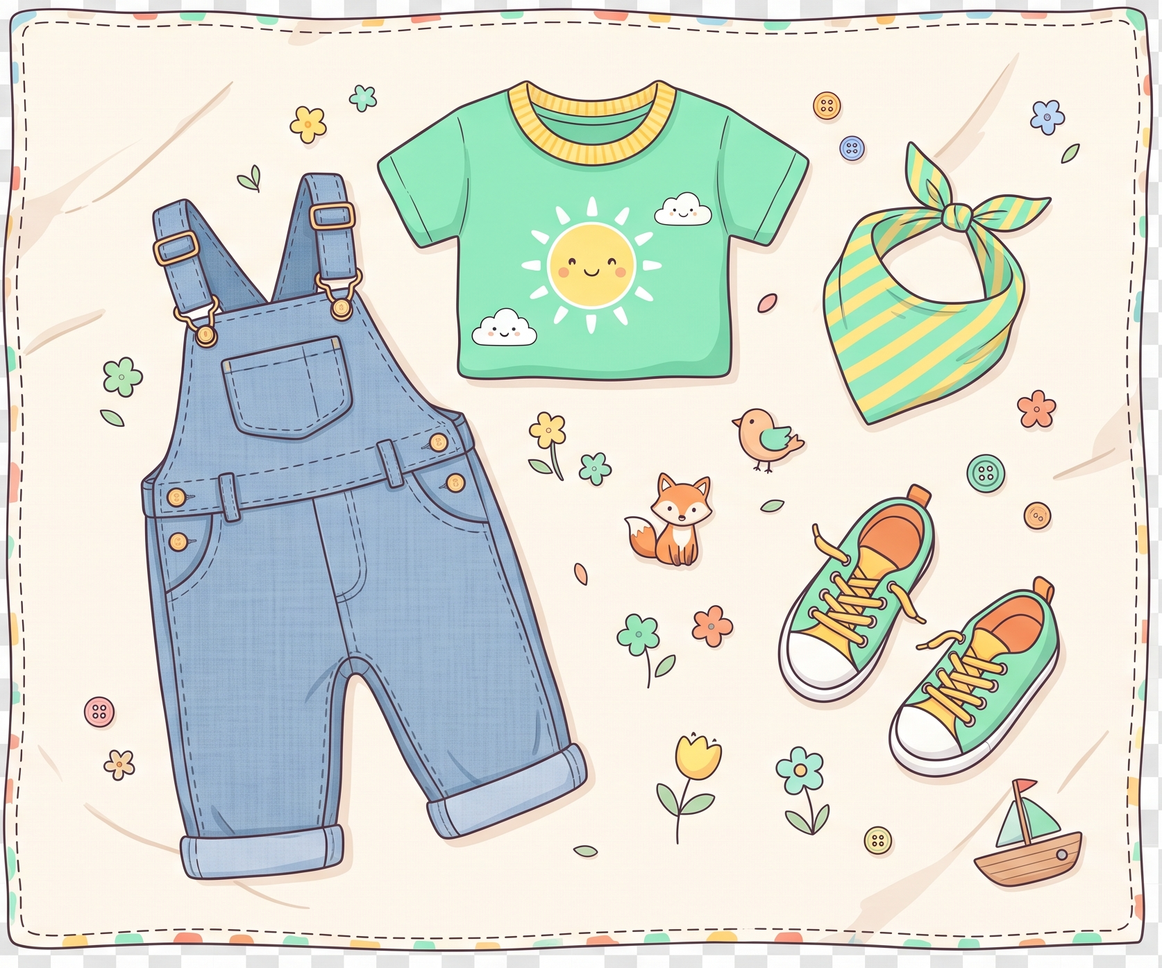 Kids — flat pastel illustration