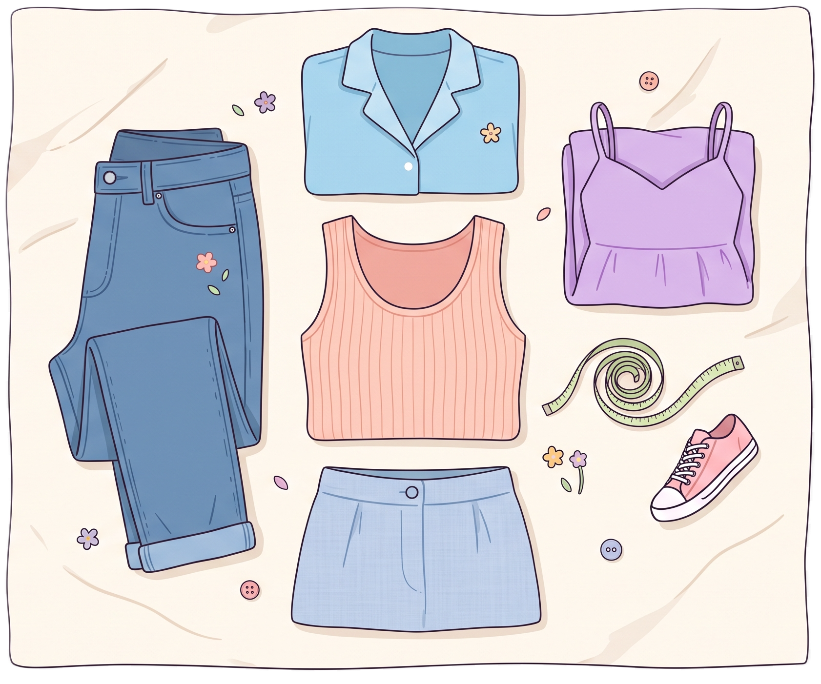 Women — flat pastel illustration
